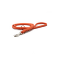 havaneser.shop Lederleine Colorful in Orange aus weichem, rundgenähtem Nappaleder mit silbernem Karabinerhaken