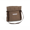 havaneser.shop Reisedecke TravelBag in Braun, eine robuste, gepolsterte Hundedecke, die sich zur Tasche falten lässt.