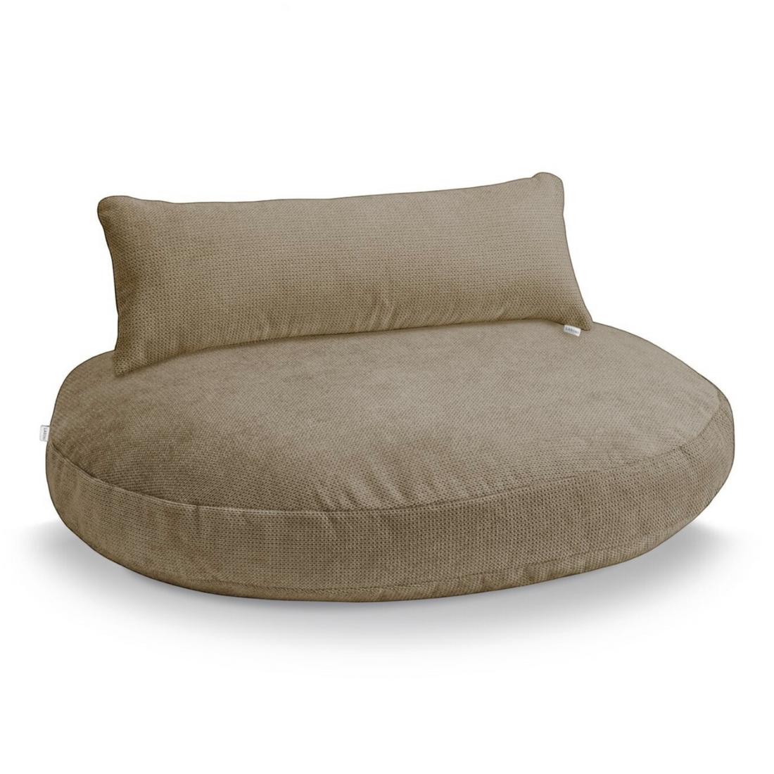havaneser.shop Design Loungekissen in Beige mit weichem, wasserabweisendem Bezug und extra gepolsterter Matratze