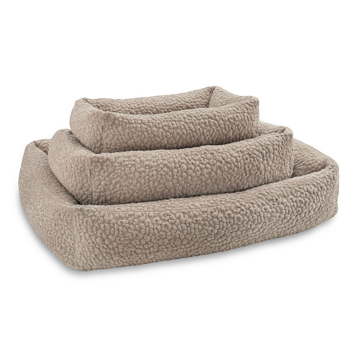 havaneser.shop Hundebett Bellagio in Beige mit orthopädischer Matratze und weicher, strukturierter Oberfläche