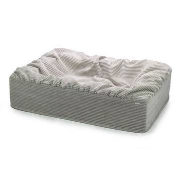 havaneser.shop Buddelbox Cord Hundebett in Beige mit weicher, strukturierter Oberfläche für nestbauende Hunde