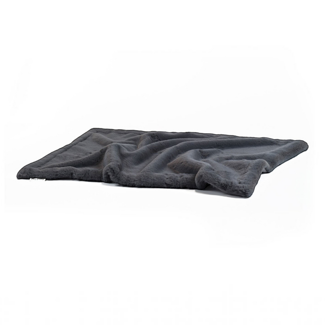 havaneser.shop Hundedecke aus weichem, grauem Webpelz für kleine Hunde, ideal für unterwegs oder zu Hause.