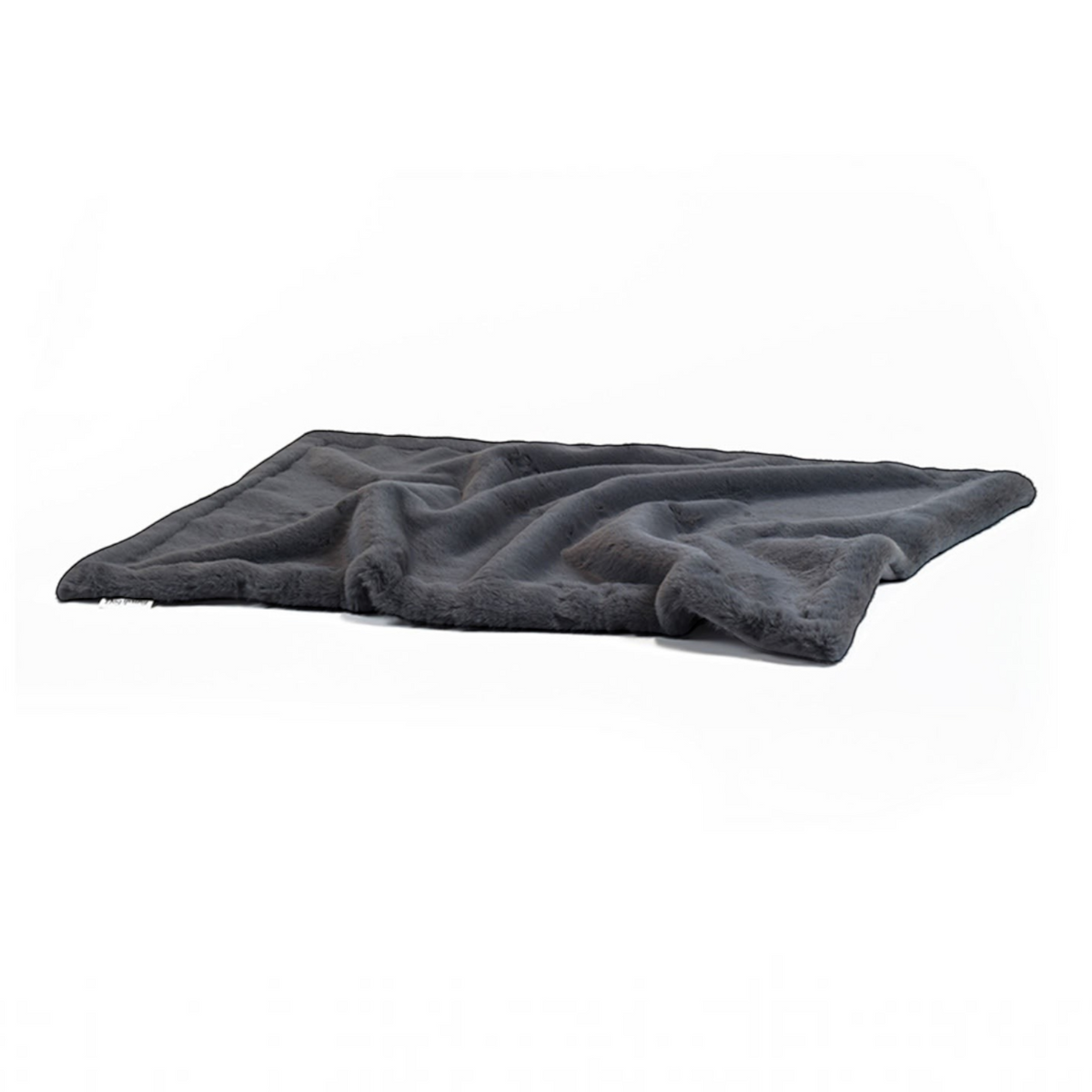 havaneser.shop Hundedecke aus weichem, grauem Webpelz für kleine Hunde, ideal für unterwegs oder zu Hause.