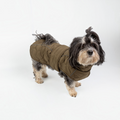 havaneser.shop CozyWalk Hundejacke in Oliv mit Steppmuster, reflektierenden Streifen und wetterfestem Material