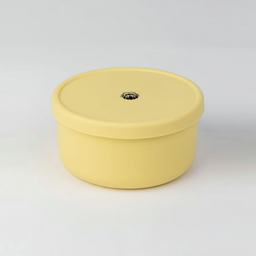 havaneser.shop FreshBite Bowl Snackbox in Gelb aus Silikon mit passendem Deckel für unterwegs