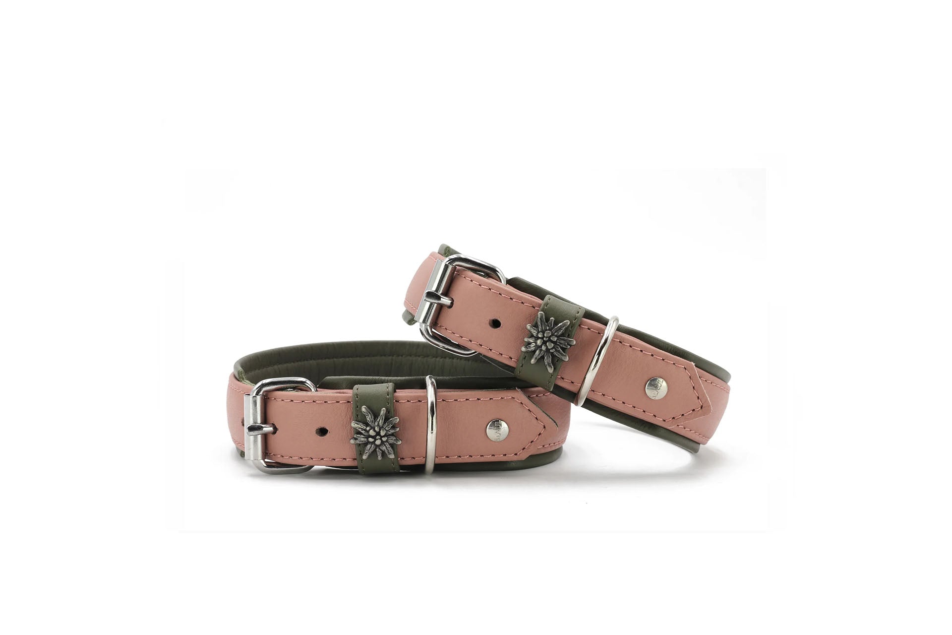 Lederhalsband Altrosa