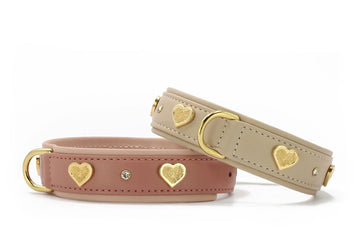Lederhalsband Golden Herz