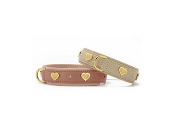 Lederhalsband Golden Herz