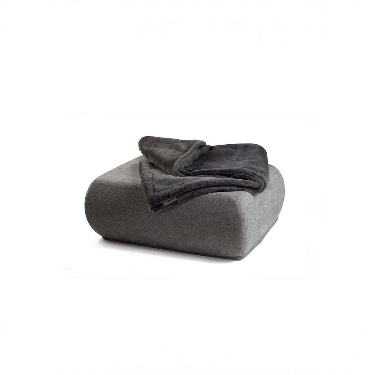 havaneser.shop Wohndecke aus grauem Webpelz und weichem Fleece, ideal als luxuriöser Überwurf für Sofa oder Hundebett