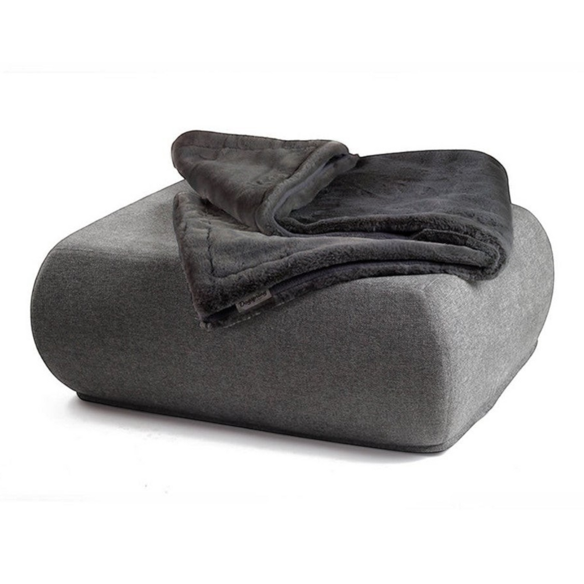 havaneser.shop Wohndecke aus grauem Webpelz und weichem Fleece, ideal als luxuriöser Überwurf für Sofa oder Hundebett