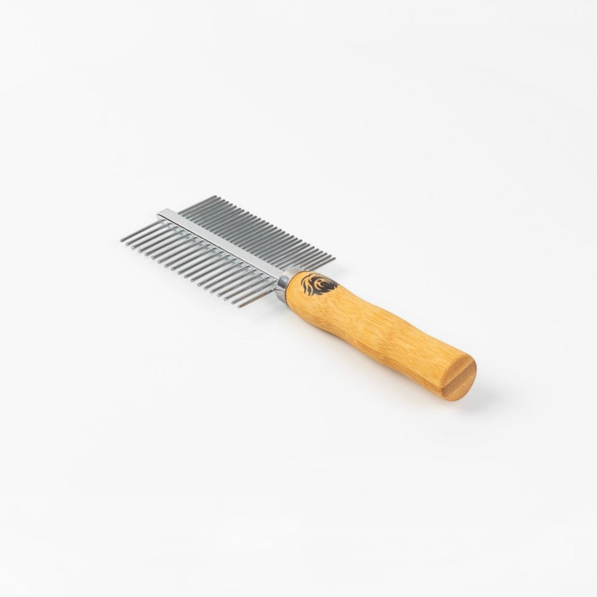 havaneser.shop Fluff Fresh Kamm mit Holzgriff und Metallzinken zur sanften Fellpflege für Hunde