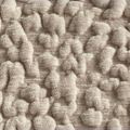 Strukturierter beigefarbener Stoffbezug des havaneser.shop Hundebett Bellagio mit weicher, gepolsterter Haptik