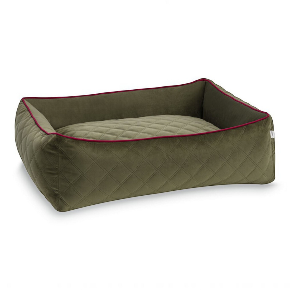 havaneser.shop Hundebett Oxford in Taupe mit gestepptem Stoff, elegantem Keder und formstabiler ECO COMFORT Füllung