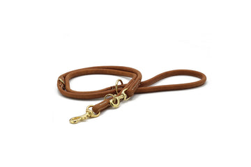 Lederleine Rund Gold