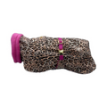 havaneser.shop Cozy Chic Hundemantel mit Leopardenmuster, pinkem Innenfutter und verstellbarem Bauchgurt