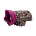 havaneser.shop Cozy Chic Hundemantel mit Leopardenmuster und pinkem Fleecefutter für warme Winterspaziergänge