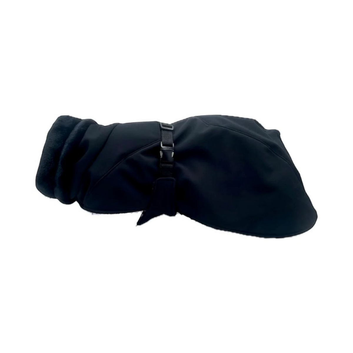 havaneser.shop Cozy Chic Hundemantel in Schwarz mit weichem Innenfutter, wasserabweisend und verstellbarem Bauchgurt