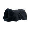 Schwarzer Cozy Chic Hundemantel von havaneser.shop mit weichem Innenfutter und verstellbarem Bauchgurt für den Winter
