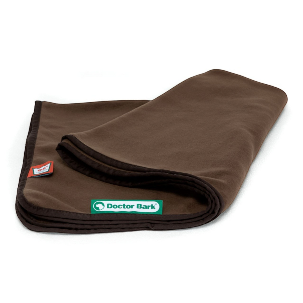 havaneser.shop Kuscheldecke aus braunem Premium-Fleece mit edlem Einfassband für Hunde
