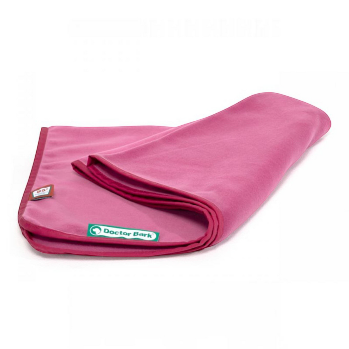 havaneser.shop weiche Fleece-Kuscheldecke in Pink mit edlem Einfassband für Hunde