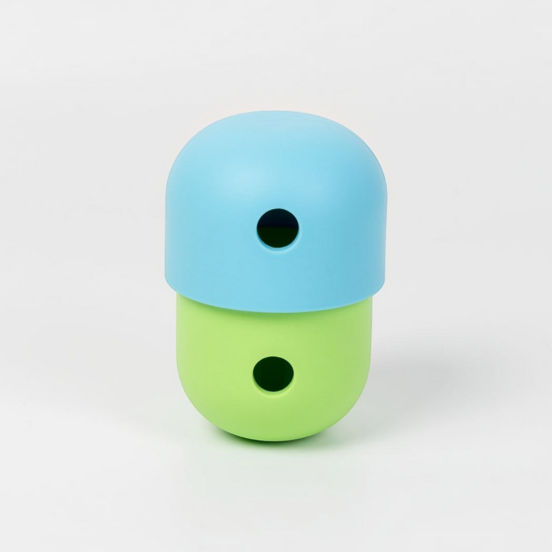 havaneser.shop Slow Munch Buddy Snackball aus blau-grünem Silikon mit Auslassloch für Hunde